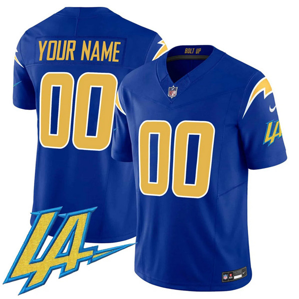 Men's Los Angeles Chargers ACTIVE PLAYER Custom Royal 2024 F.U.S.E. V2 Limited Stitched Football Jersey